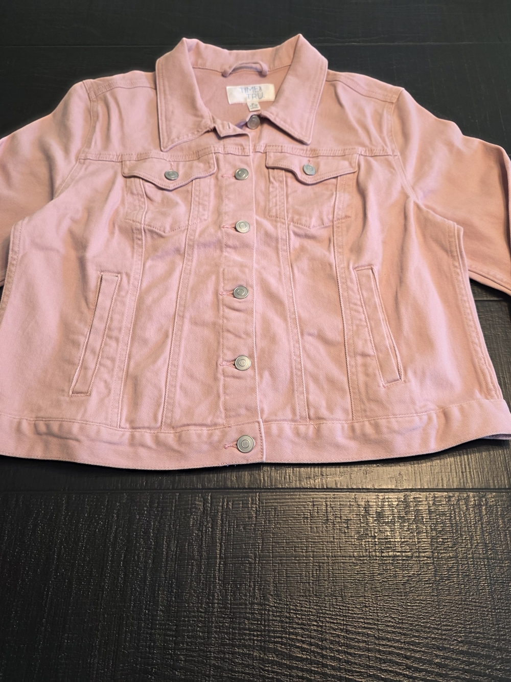 Time and Tru Women' Light Pink Denim Jacket
